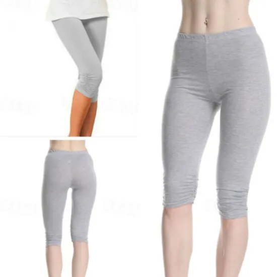 Clearance Women's Yoga Pants Sun Protection Tummy Control Butt Lift High Waist Yoga Fitness Gym Workout Capri Leggings Bottoms Violet Black White Sports Activewear High Elasticity Skinny Women Leggings