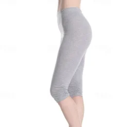 Clearance Women's Yoga Pants Sun Protection Tummy Control Butt Lift High Waist Yoga Fitness Gym Workout Capri Leggings Bottoms Violet Black White Sports Activewear High Elasticity Skinny Women Leggings