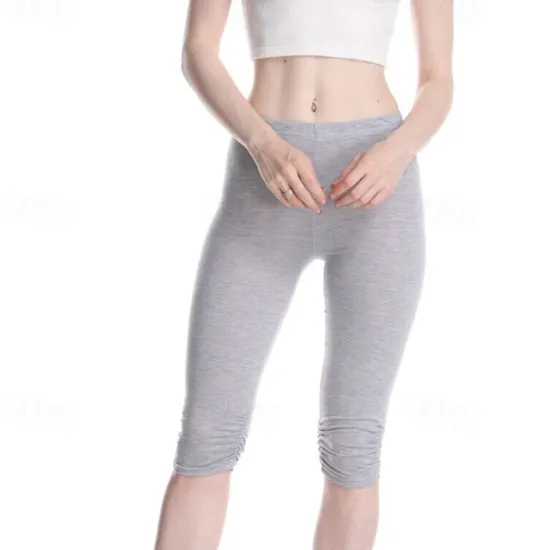 Clearance Women's Yoga Pants Sun Protection Tummy Control Butt Lift High Waist Yoga Fitness Gym Workout Capri Leggings Bottoms Violet Black White Sports Activewear High Elasticity Skinny Women Leggings