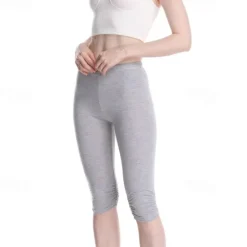 Clearance Women's Yoga Pants Sun Protection Tummy Control Butt Lift High Waist Yoga Fitness Gym Workout Capri Leggings Bottoms Violet Black White Sports Activewear High Elasticity Skinny Women Leggings