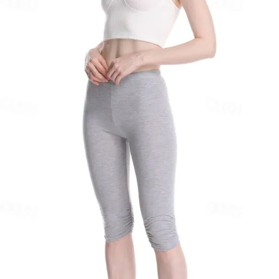 Clearance Women's Yoga Pants Sun Protection Tummy Control Butt Lift High Waist Yoga Fitness Gym Workout Capri Leggings Bottoms Violet Black White Sports Activewear High Elasticity Skinny Women Leggings