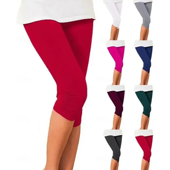 Clearance Women's Yoga Pants Sun Protection Tummy Control Butt Lift High Waist Yoga Fitness Gym Workout Capri Leggings Bottoms Violet Black White Sports Activewear High Elasticity Skinny Women Leggings