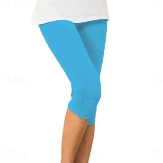 Clearance Women's Yoga Pants Sun Protection Tummy Control Butt Lift High Waist Yoga Fitness Gym Workout Capri Leggings Bottoms Violet Black White Sports Activewear High Elasticity Skinny Women Leggings