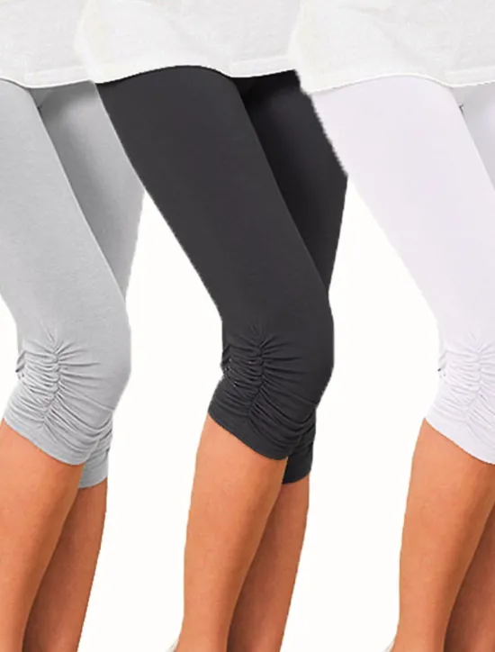 Discount Women's Yoga Pants Sun Protection Tummy Control Butt Lift High Waist Yoga Fitness Gym Workout Capri Leggings Bottoms Violet Black White Sports Activewear High Elasticity Skinny Women Leggings