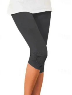 Discount Women's Yoga Pants Sun Protection Tummy Control Butt Lift High Waist Yoga Fitness Gym Workout Capri Leggings Bottoms Violet Black White Sports Activewear High Elasticity Skinny Women Leggings