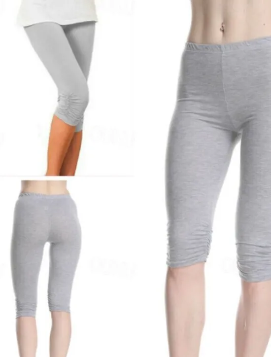 Discount Women's Yoga Pants Sun Protection Tummy Control Butt Lift High Waist Yoga Fitness Gym Workout Capri Leggings Bottoms Violet Black White Sports Activewear High Elasticity Skinny Women Leggings