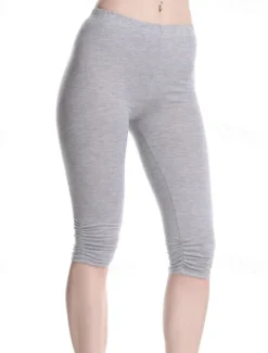 Discount Women's Yoga Pants Sun Protection Tummy Control Butt Lift High Waist Yoga Fitness Gym Workout Capri Leggings Bottoms Violet Black White Sports Activewear High Elasticity Skinny Women Leggings