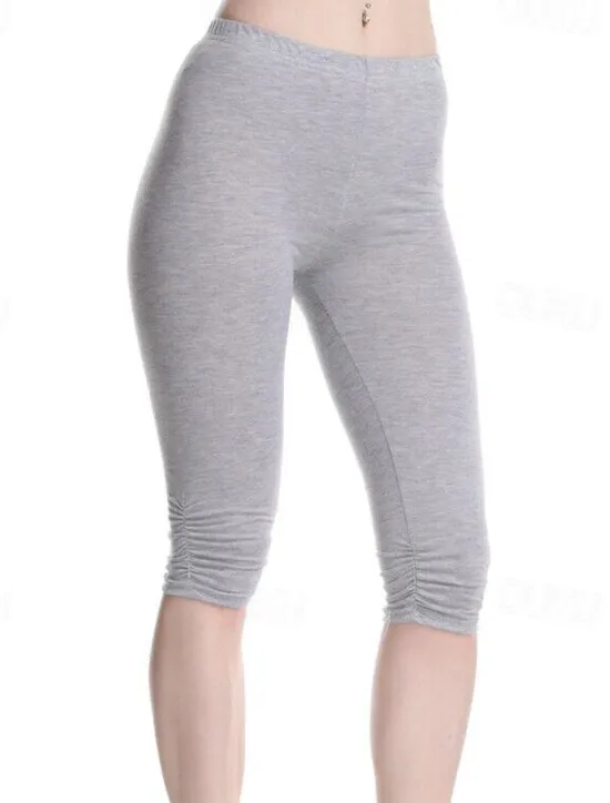Discount Women's Yoga Pants Sun Protection Tummy Control Butt Lift High Waist Yoga Fitness Gym Workout Capri Leggings Bottoms Violet Black White Sports Activewear High Elasticity Skinny Women Leggings