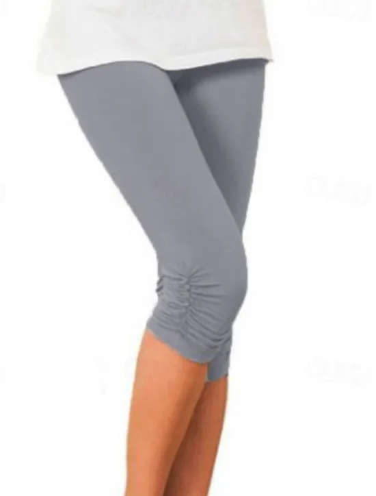 Discount Women's Yoga Pants Sun Protection Tummy Control Butt Lift High Waist Yoga Fitness Gym Workout Capri Leggings Bottoms Violet Black White Sports Activewear High Elasticity Skinny Women Leggings